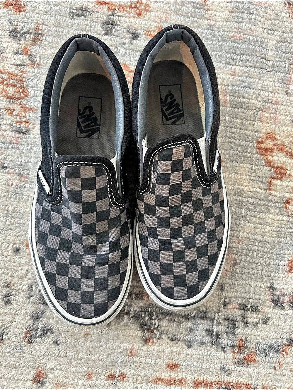 Vans Classic Slip-On Checkerboard Sneakers Black & White